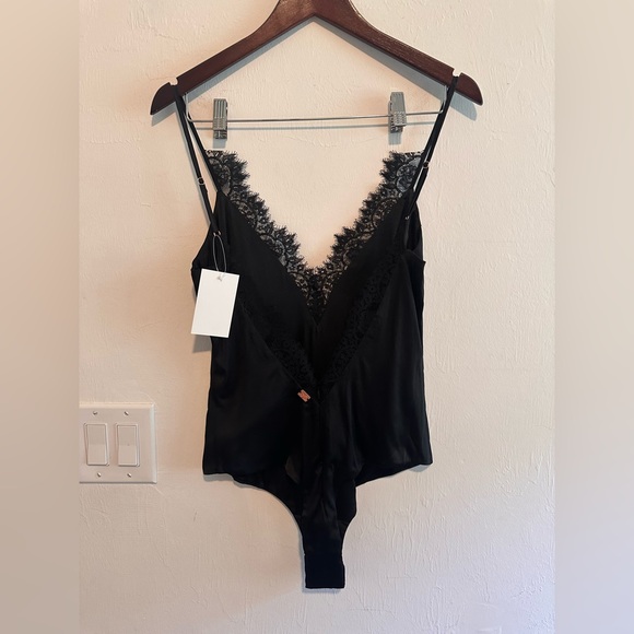 For Love And Lemons x Jaime King Black Lace Bodysuit Sz M - Picture 4 of 6